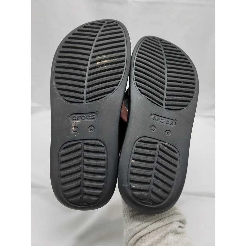 Crocs Getaway Platform Sandals Womens 9 Black